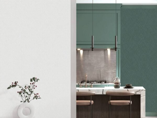 Off White Textured Kitchen Wallpaper Dubai