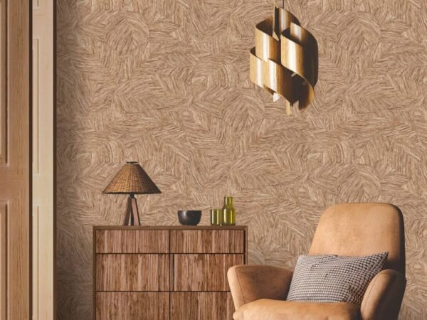 Bronze Textured Living Room Wallpaper Dubai