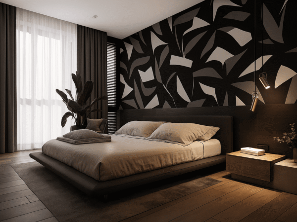 Abstract Foliage Pattern Wall Mural