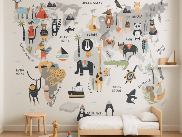 Animal World Kids Wallpaper Dubai