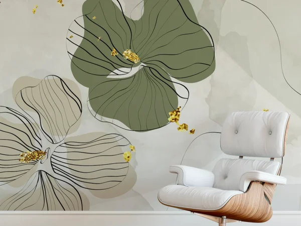 Art Venue Abstract Floral Wallpaper Dubai