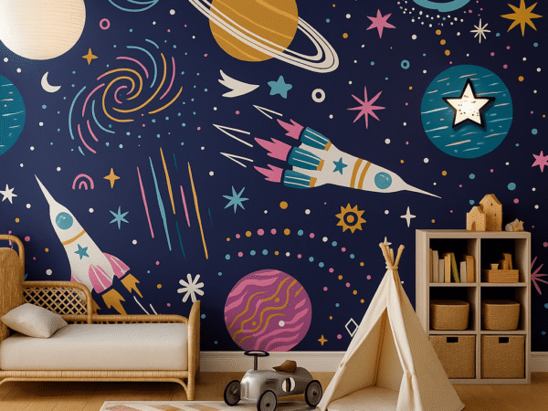 Astro Alcove Space Kids Wallpaper