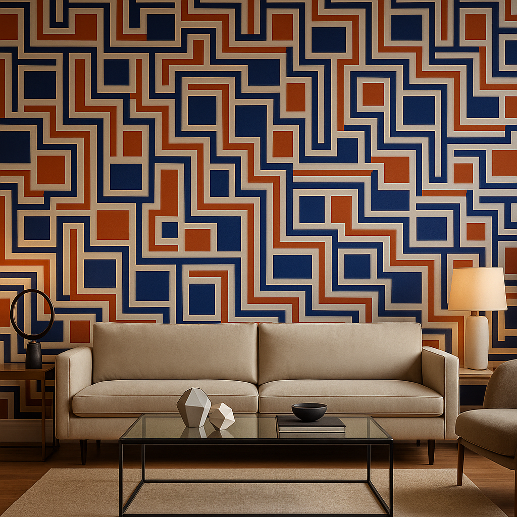 Sculpted Geometry — Luxury Modern Wallpaper Dubai