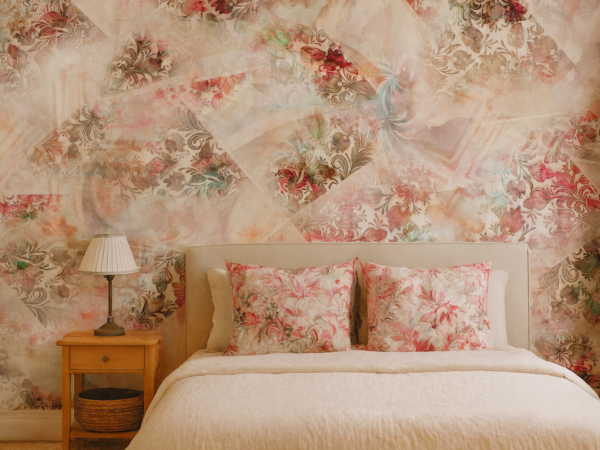 Blushed Tapestry Floral Wallpaper