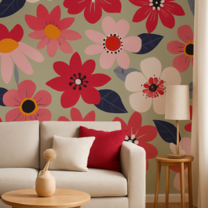 Hand-painted Magnolia — Luxury Floral Wallpaper Dubai