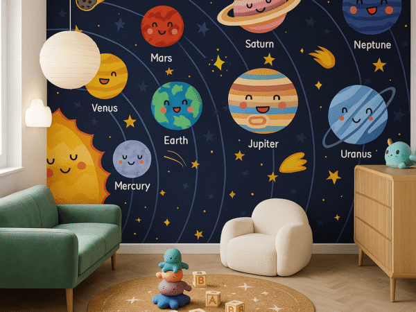 Solar System Planets Kids Wallpaper