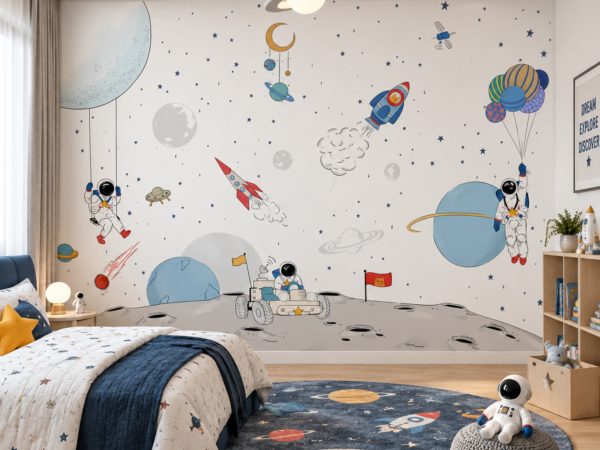 Cosmic Adventure — Luxury Kids Wallpaper Dubai
