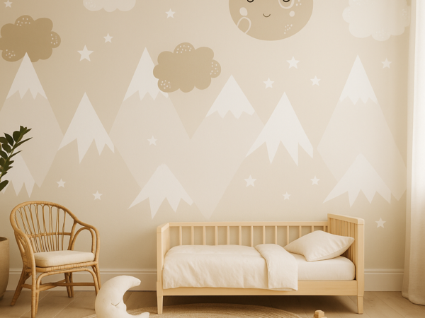 Cozy Constellation Kids Mountain Wallpaper