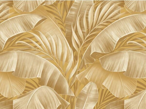 Yellow Tropical Leaves Wallpaper