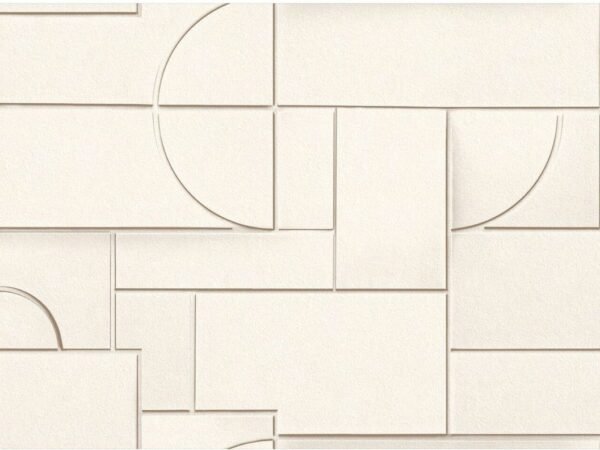 Cream Geometric Blocks Wallpaper