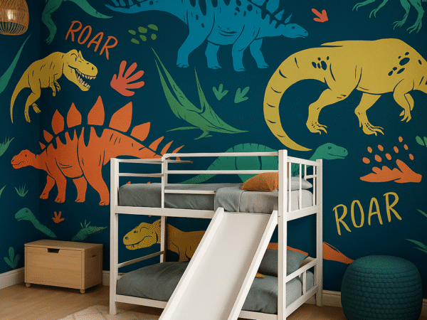 Dinosaur Drift Kids Wallpaper Dubai