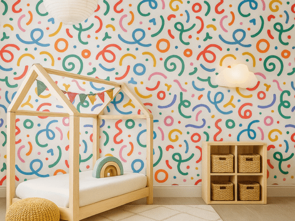 Doodles Riff Colorful Kids Wallpaper