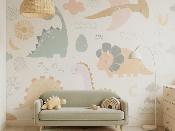 Dreamy Dinosaur Kids Wallpaper Dubai