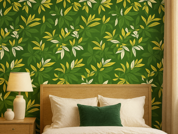 Forest Whispers Moody Botanical Wallpaper
