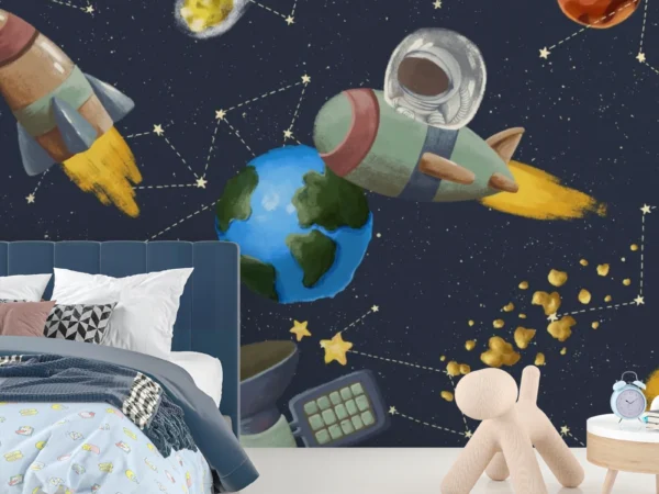 Kids Galaxy Explorers Dark Space Wallpaper Dubai