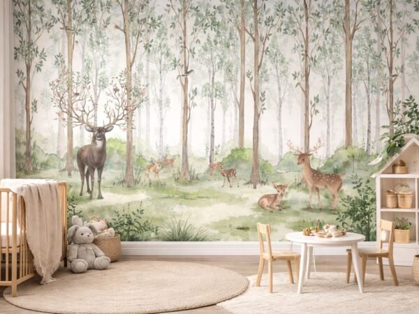 Gentle Forest — Luxury Kids Wallpaper Dubai