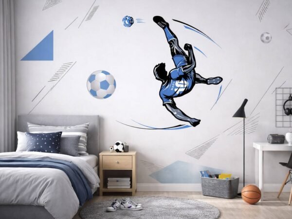 Football soccer player strike cartoon wallpaper dubai