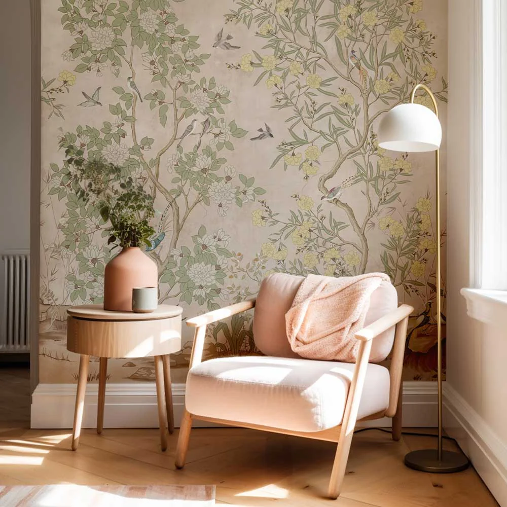 Whispering Magnolia — Luxury Floral Wallpaper Dubai