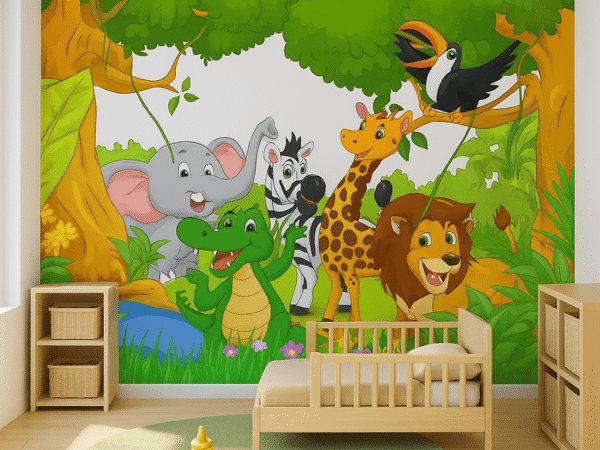 Jungle Friends Kids Wallpaper Dubai