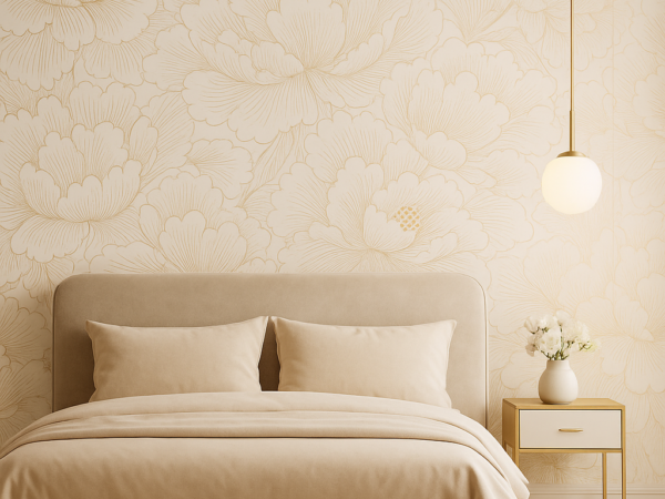 Kyoto Whisper Floral Pattern Wall Mural