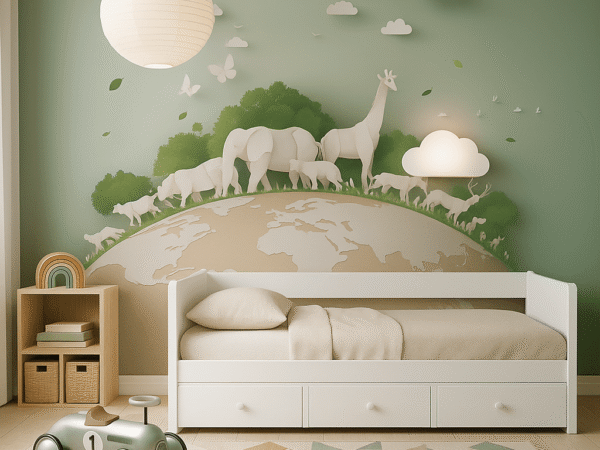 Leafy Loom Animals Kids Wallpaper Dubai