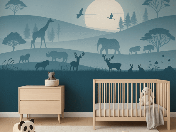 Moonrise Safari Kids Wallpaper Dubai