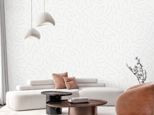 Ivory Loop Pattern Textured Wallpaper