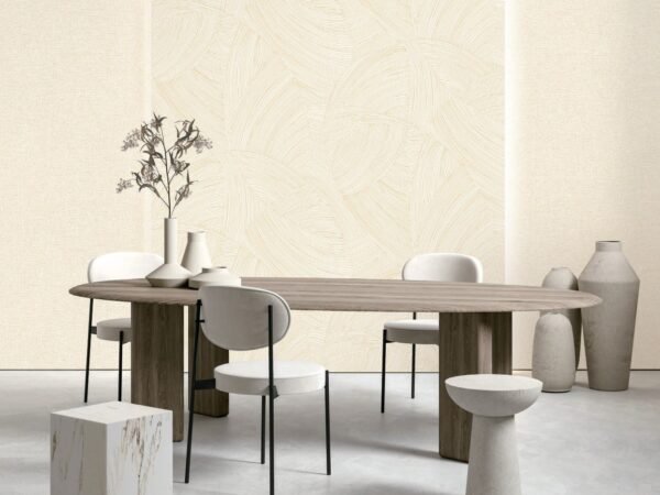 Cream Woven Wallpaper
