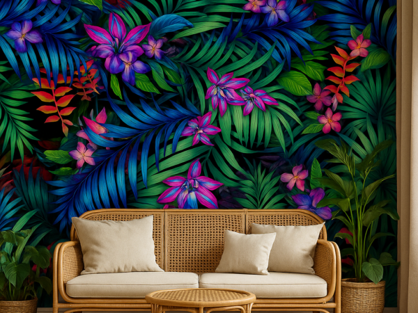 Paradise Lush Tropical Floral Wallpaper