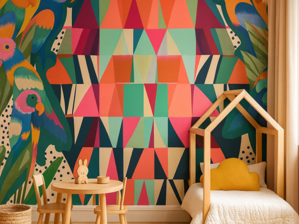 Parrot Prism Abstract Tropical Wallpaper