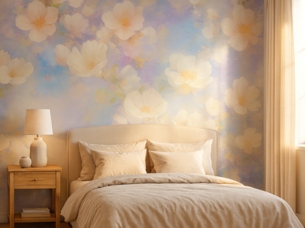Petal Whisper Soft Floral Wallpaper