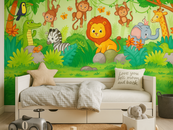 Jungle Animals Kids Wallpaper Dubai