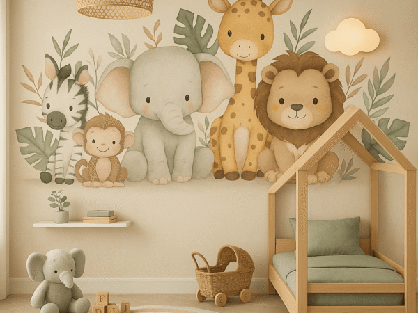 Safari Snuggles Kids Wallpaper Dubai