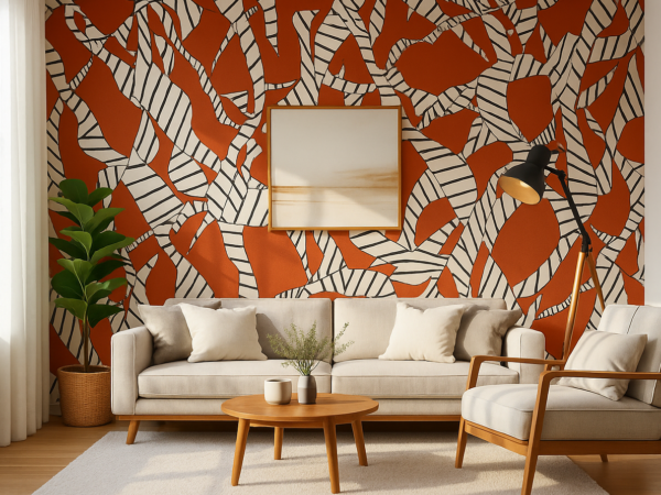 Sedona Leaf Pattern Wall Mural