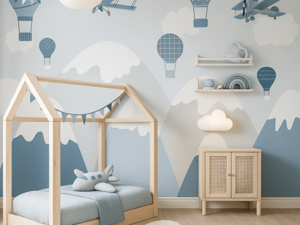 Sky Summits Mountain Kids Wallpaper