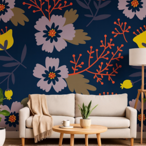 Dusk Bouquet — Luxury Floral Wallpaper Dubai
