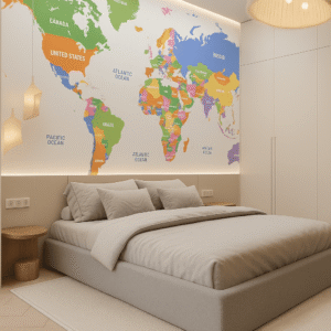 Cartographer Hemisphere — Wall Mural Dubai