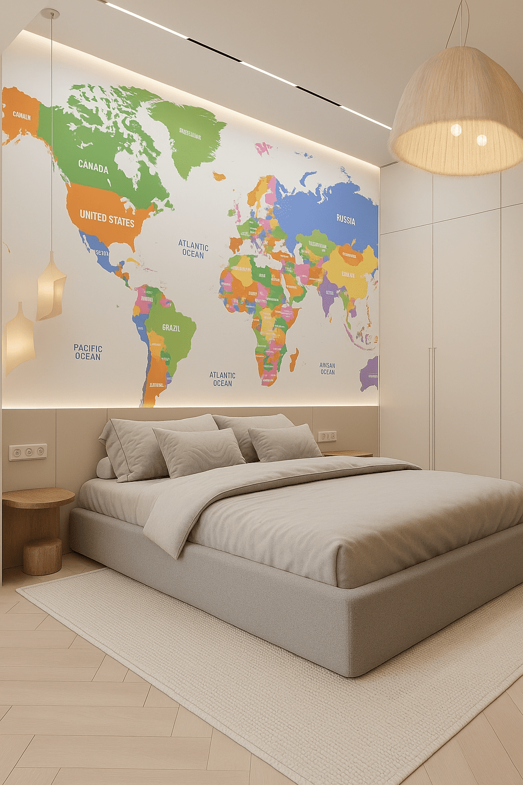 Cartographer Hemisphere — Wall Mural Dubai