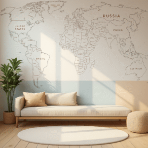 Explorers Atlas — Wall Mural Dubai