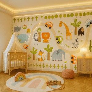 Merry Safari — Luxury Kids Wallpaper Dubai