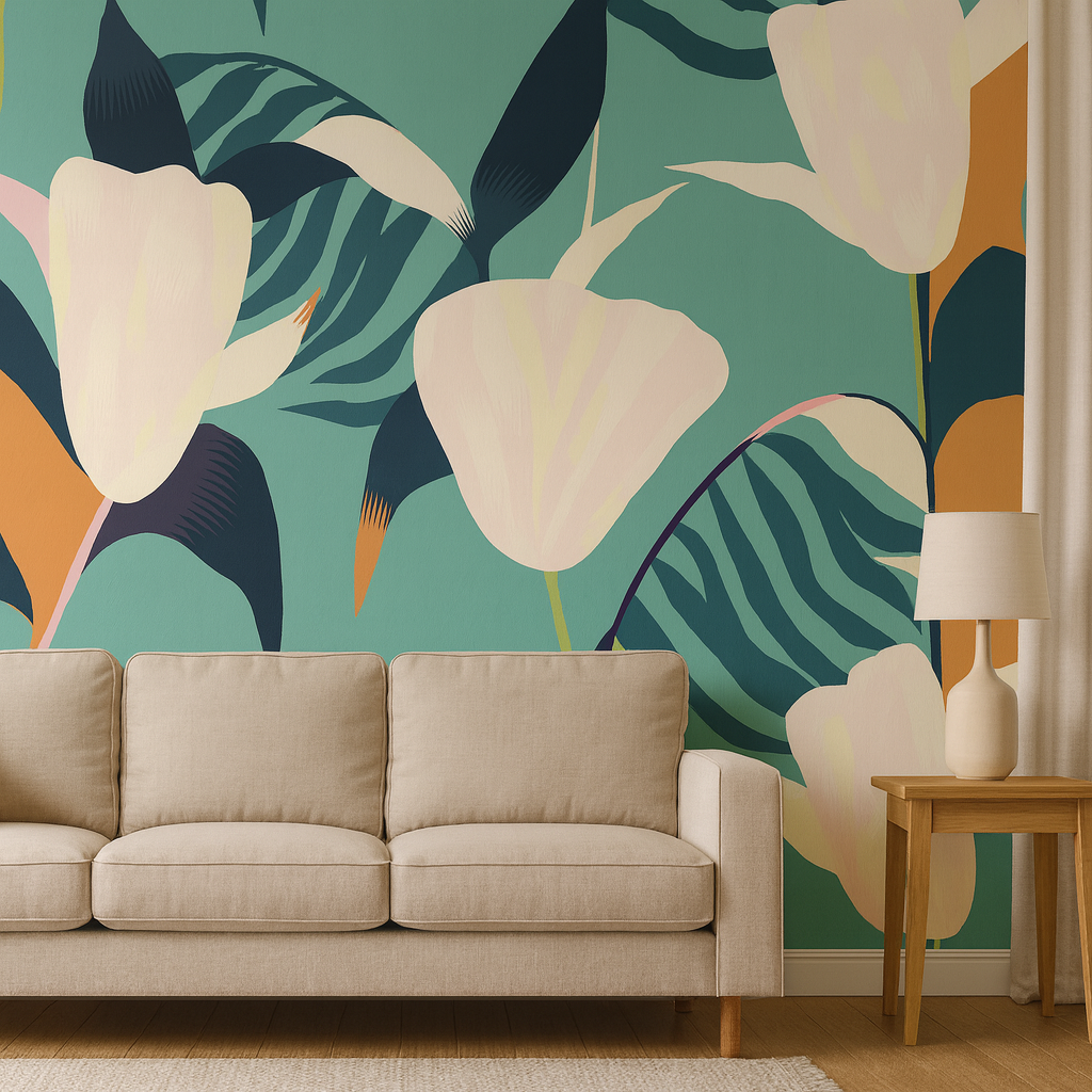 Trailing Camellia — Luxury Floral Wallpaper Dubai