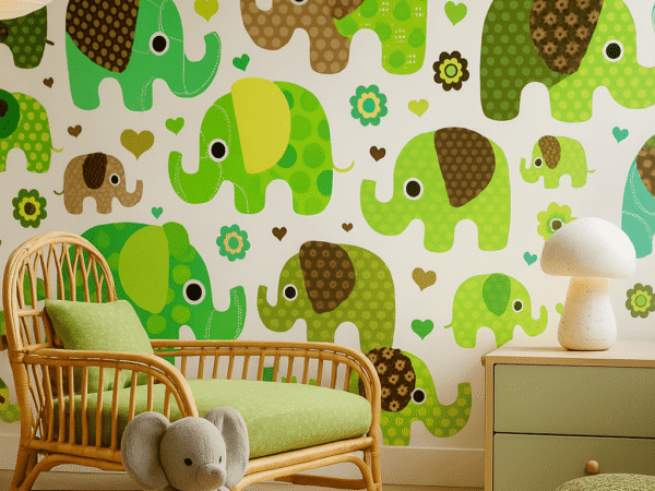 Trunky Treasure Elephant Kids Wallpaper