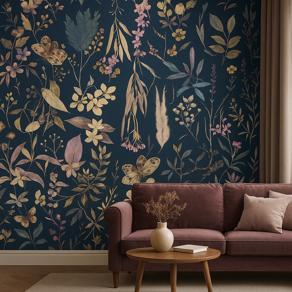 Fern Posy — Luxury Floral Wallpaper Dubai