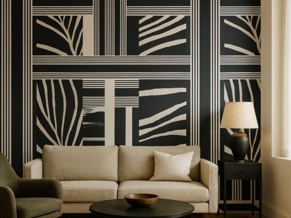 Urban Matrix Abstract Pattern Wallpaper