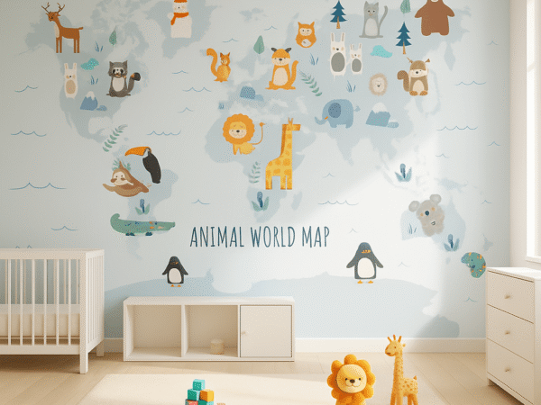 WanderWild Atlas Map — Luxury Kids Wallpaper Dubai