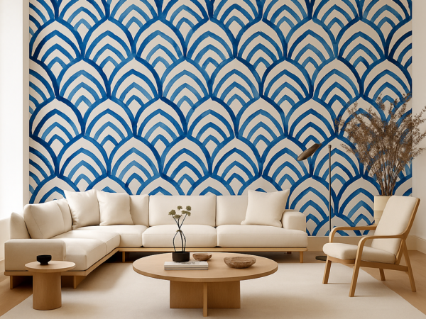 Watercolor Arches Geometric Pattern Wall Mural