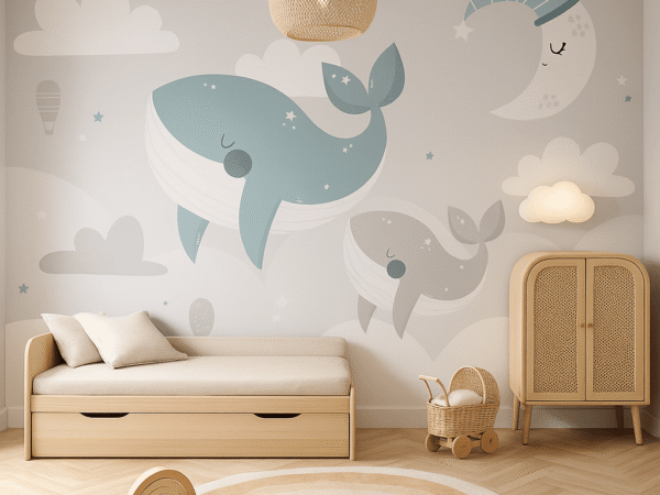 Whale Lux Kids Wallpaper