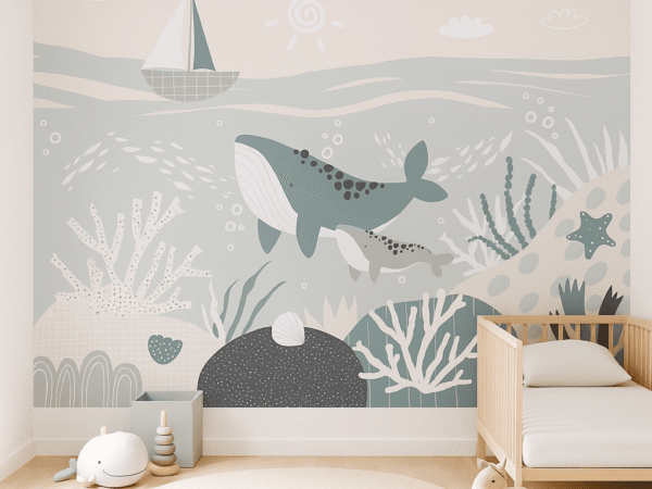 Whale Whisper Room Kids Wallpaper Dubai