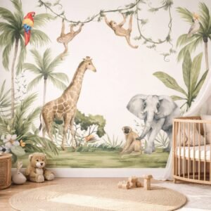 Sleepy Jungle — Luxury Kids Wallpaper Dubai