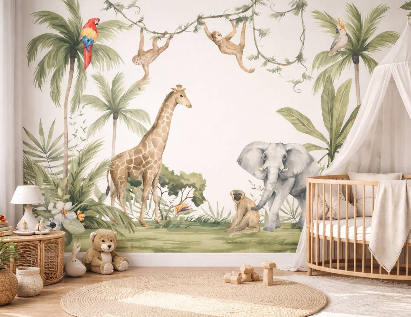 Sleepy Jungle — Luxury Kids Wallpaper Dubai